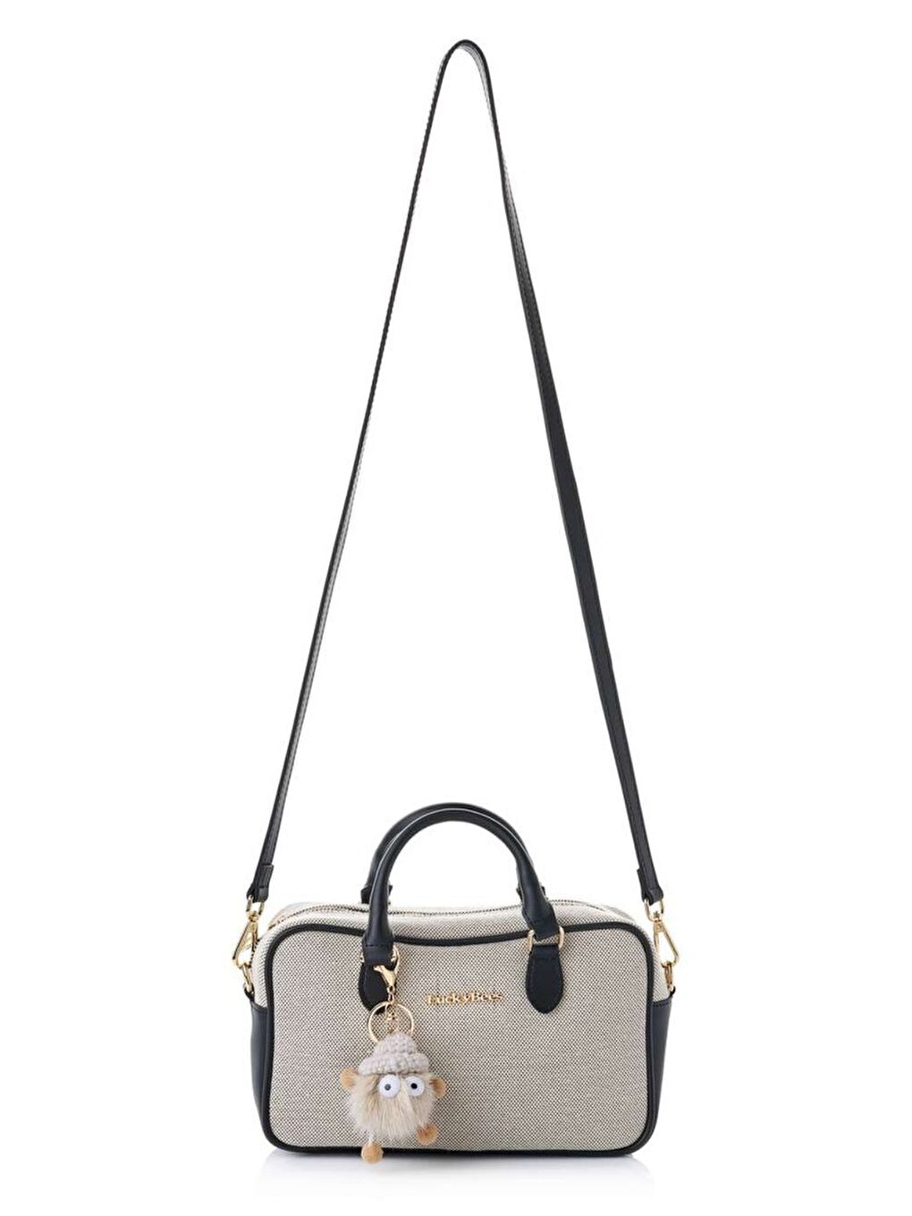 Siyah Rosa Kanvas El ve Omuz Çantası-5