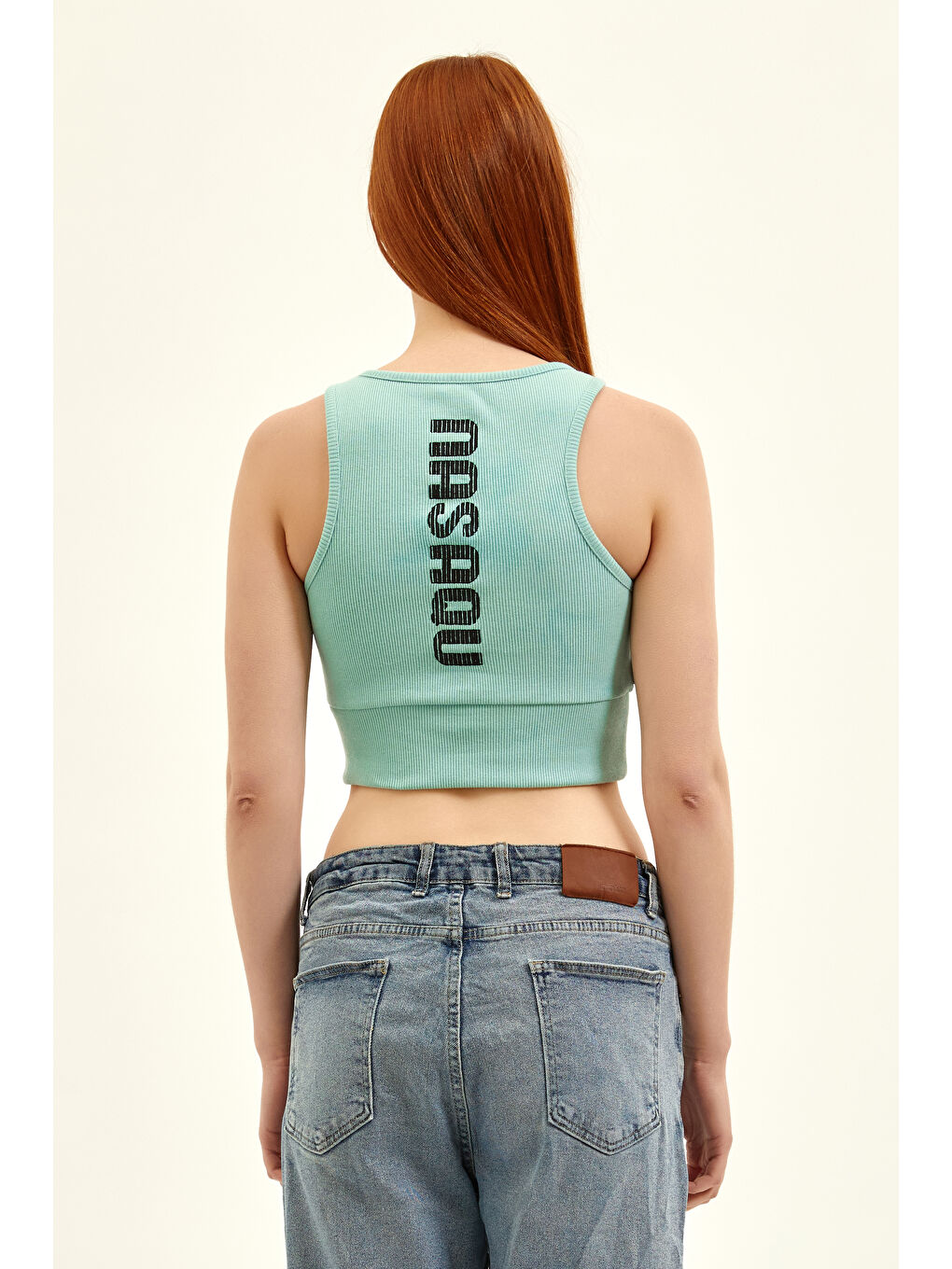 NSQ Açık Yaka Aktif Crop Top   Mint Yeşili-2