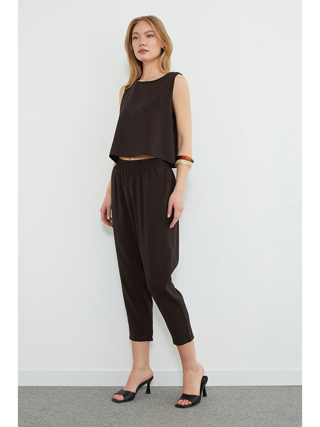 Kahverengi Basic Beli Lastikli Salaş 2 Li Takım-3