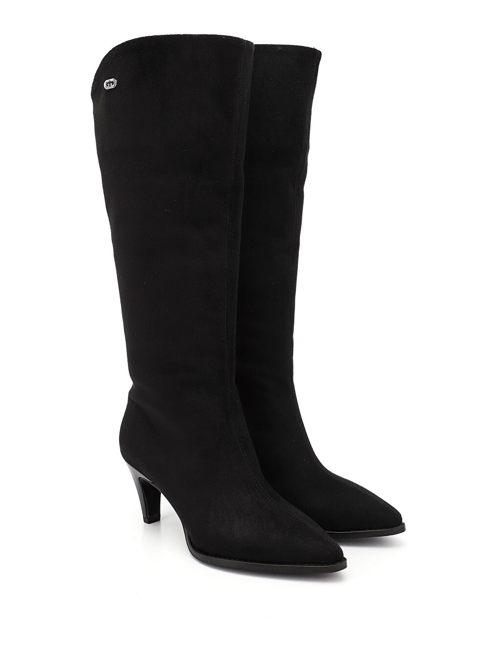 Siyah Kadın KOYU SİYAH Sivri Burun İnce Topuklu Çizme-1
