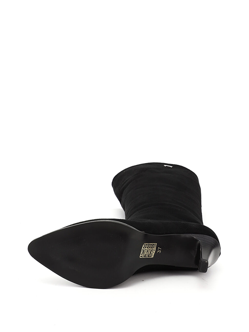 Siyah Kadın KOYU SİYAH Sivri Burun İnce Topuklu Çizme-3