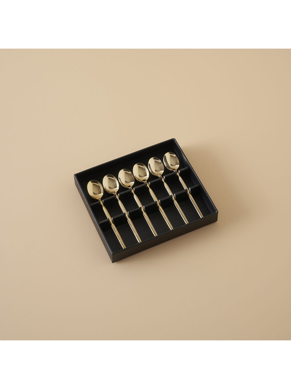 Sarı Siena 6'lı Çay Kaşığı Seti Gold-1