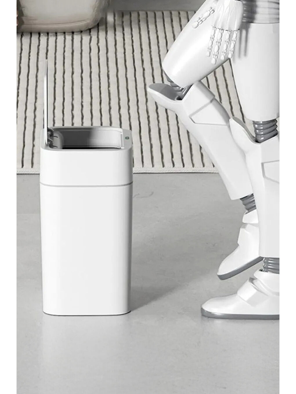 Beyaz Me02 Hareket Sensörlü Sessiz Çöp Kutusu 18 lt-5