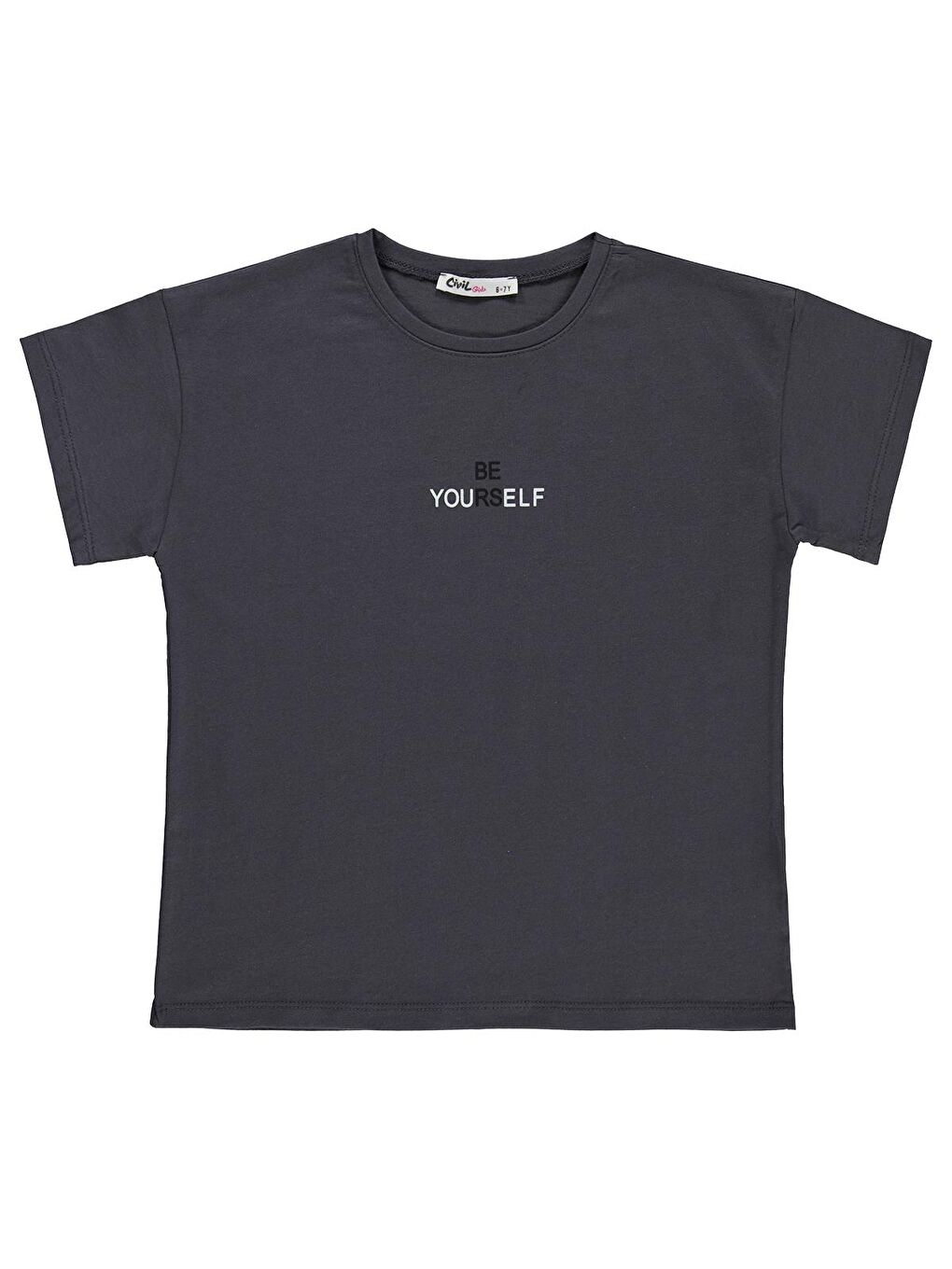 Antrasit Girls 10-13 Yaş Tişört - Gri