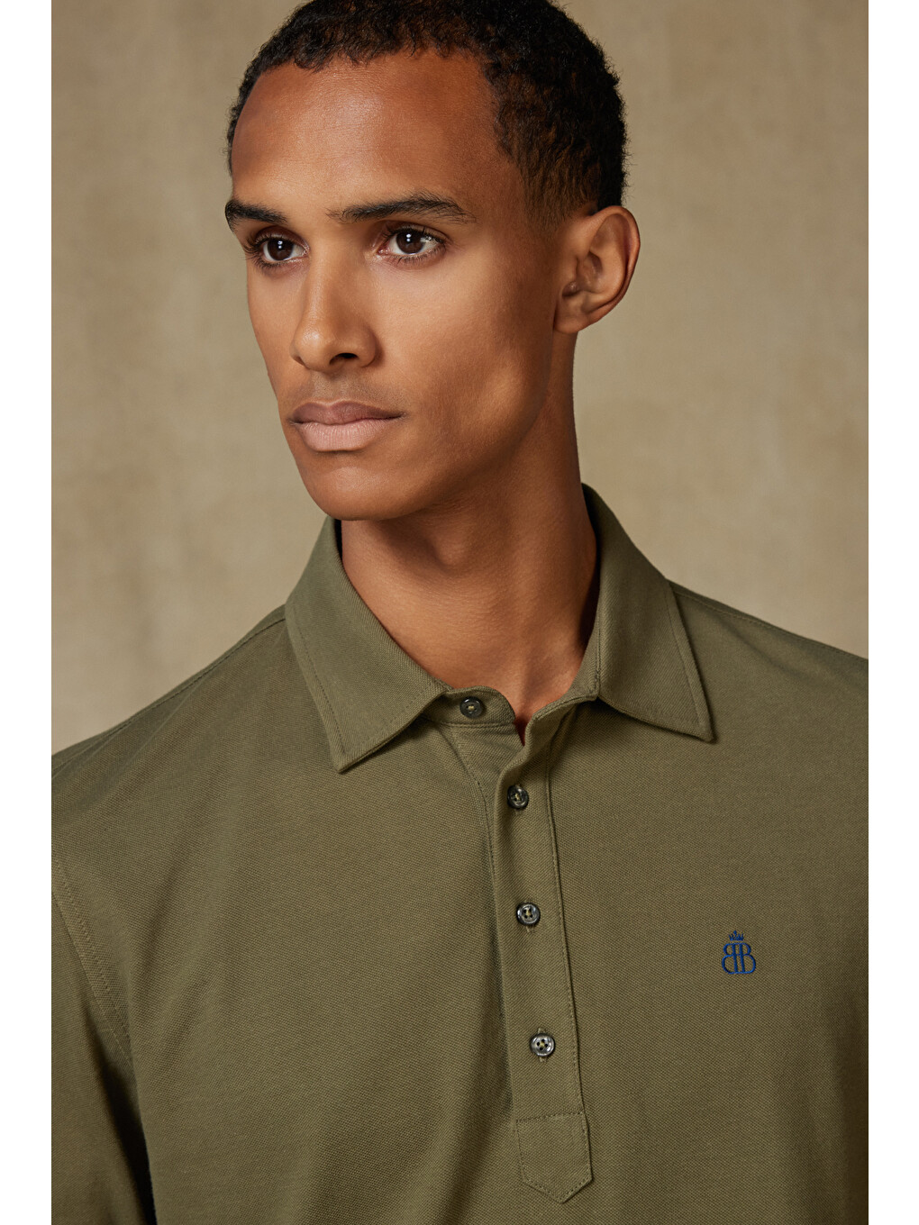 Castle Pike Pamuklu Comfort Fit Haki Polo Yaka Erkek Düz Polo Shirt-1