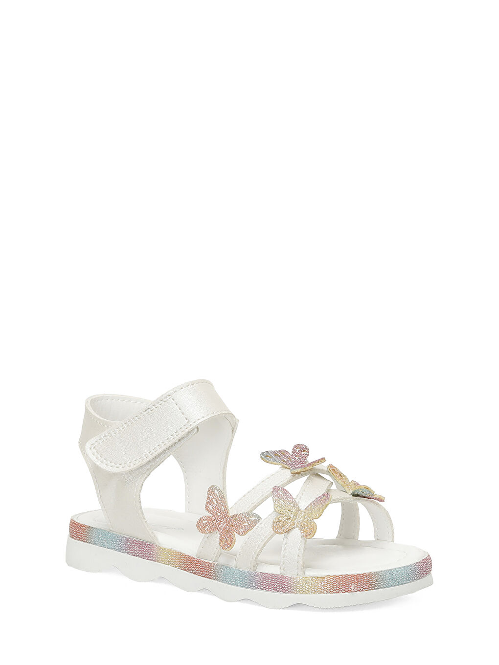 BRUCO.P5FX Beyaz Kız Çocuk Sandalet-1