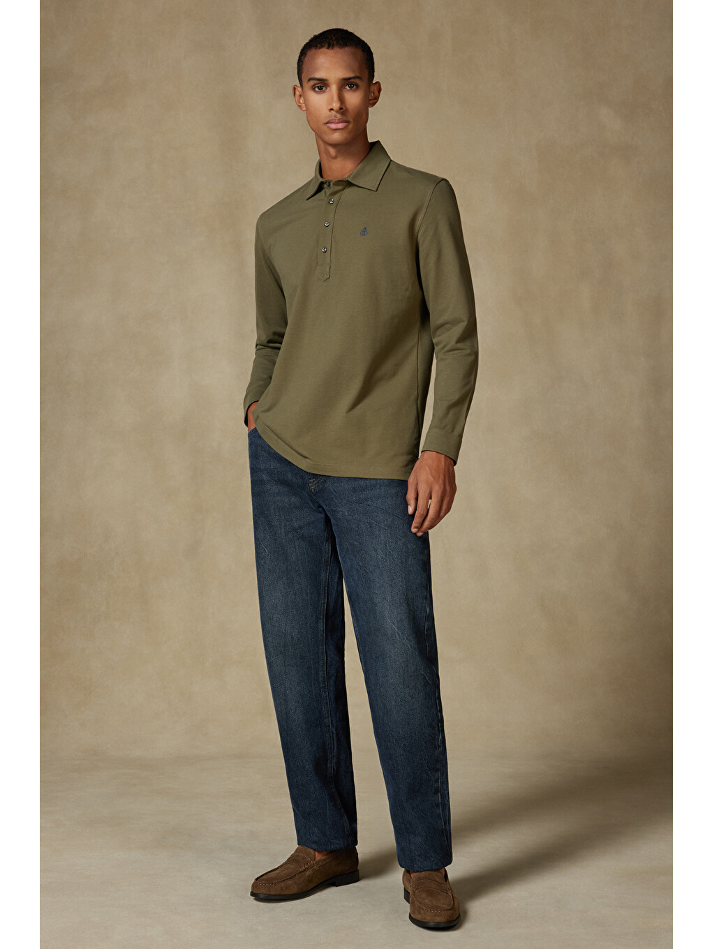 Castle Pike Pamuklu Comfort Fit Haki Polo Yaka Erkek Düz Polo Shirt-2
