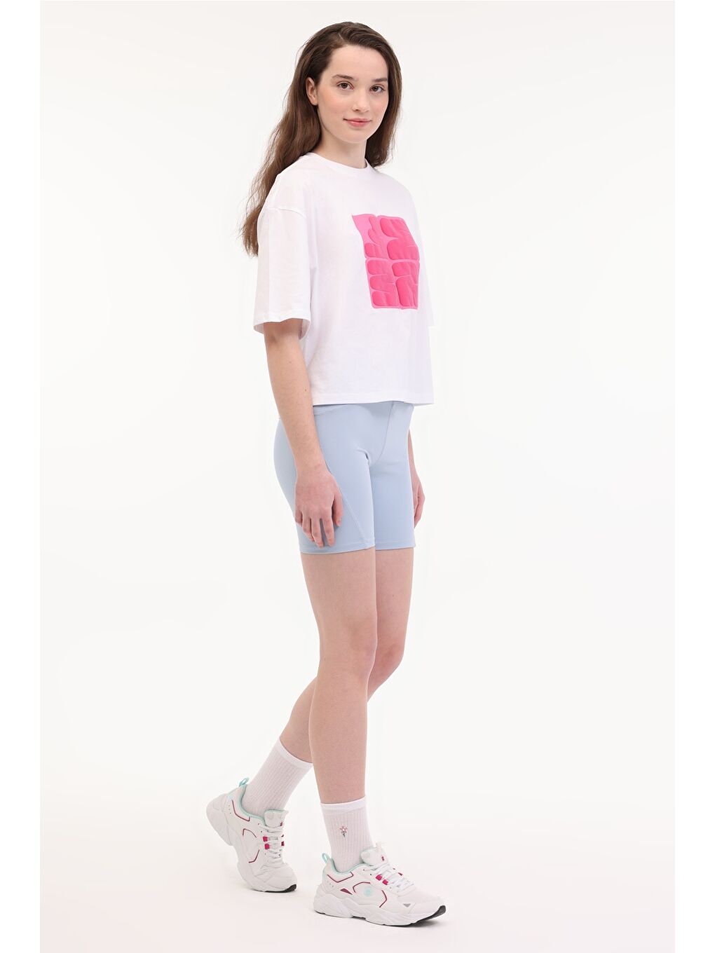 Bej WL WHITE 11SS9091 5FX Ekru Kadın Kısa Kol T-Shirt-2