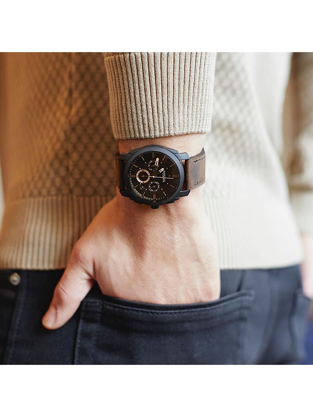 Kahverengi FFS4656 Erkek Kol Saati-3