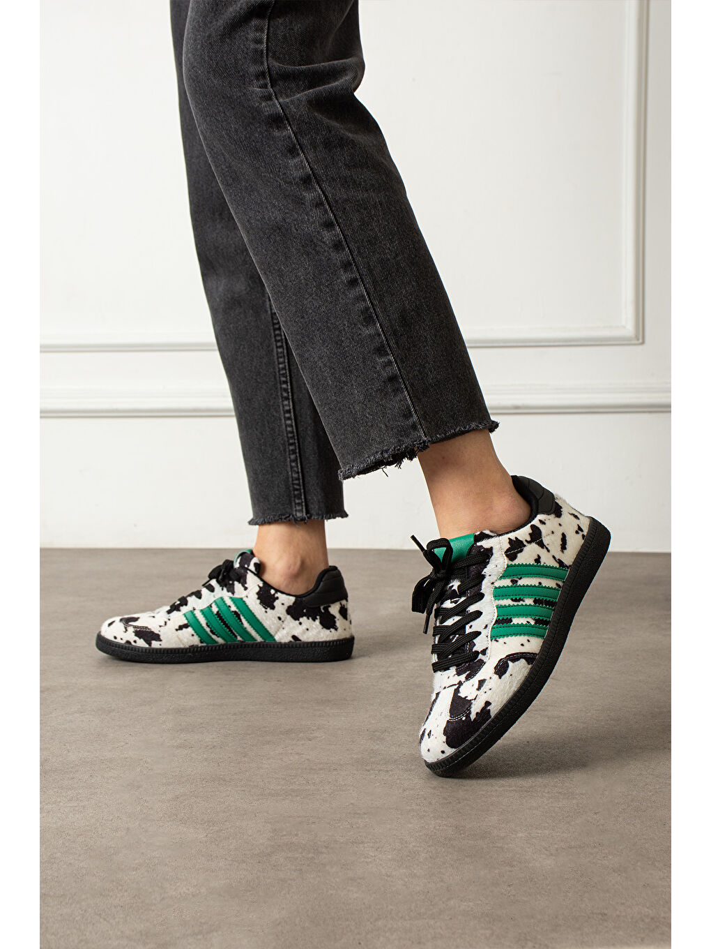 Siyah Kahverengi Kadın Günlük Sneaker Ayakkabı-2