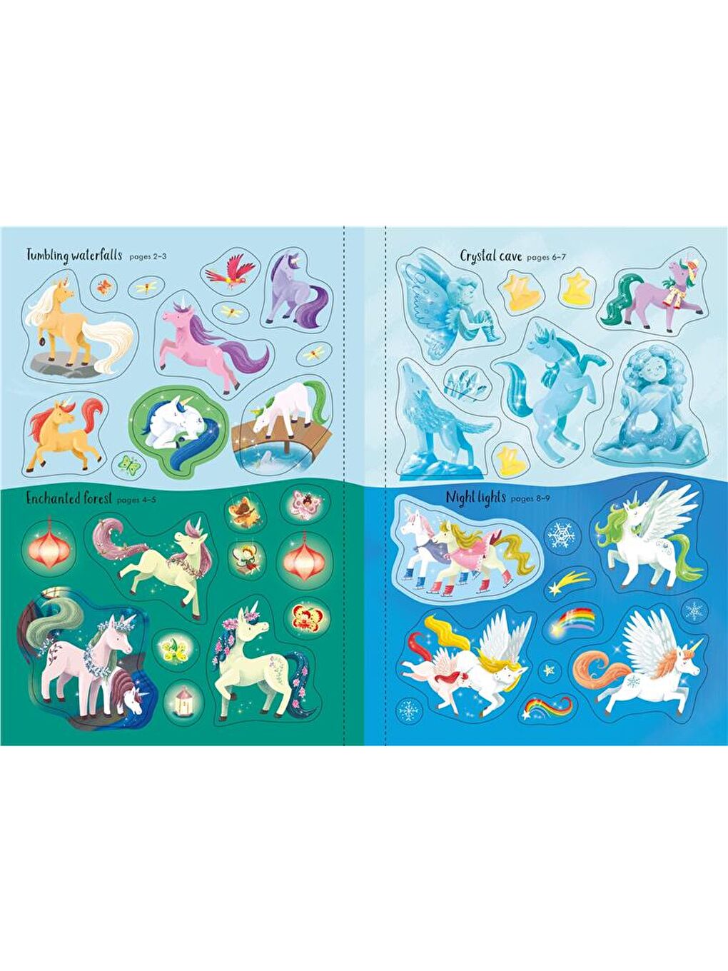 Usborne Sparkly Unicorns Sticker Book - 3