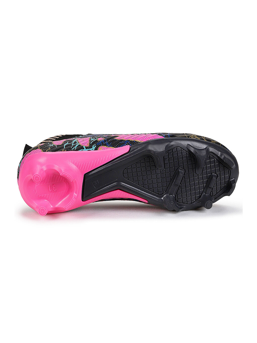 Siyah Roger Boğazlı Krampon Çim Saha Erkek Çocuk Futbol Ayakkabı-4