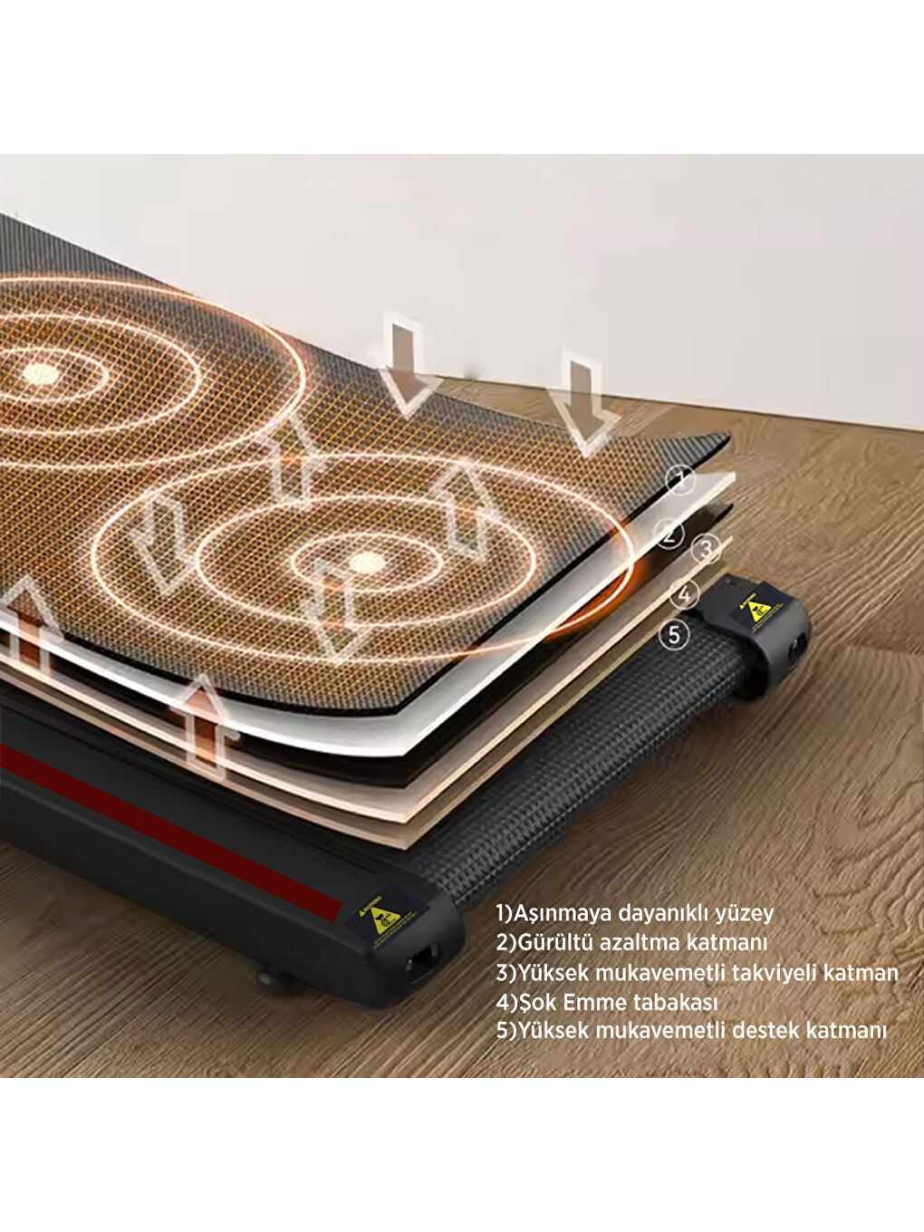 Karışık Katlanabilir Dijital Ekranlı Yürüyüş ve Koşu Bandı-1