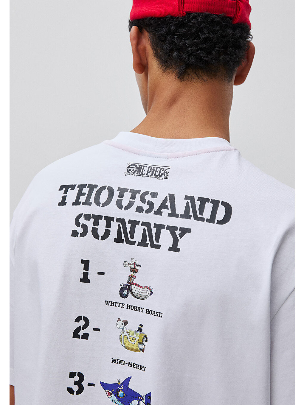 Erkek Beyaz Mix  %100 Pamuk Grafik Baskılı Logo Etiketli Bisiklet Yaka T-Shirt-3