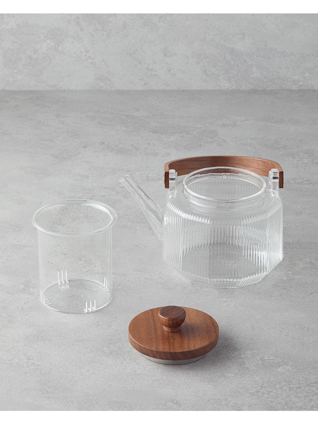 Renksiz Tiara Borosilikat Cam Demlik 600 ml Şeffaf-1