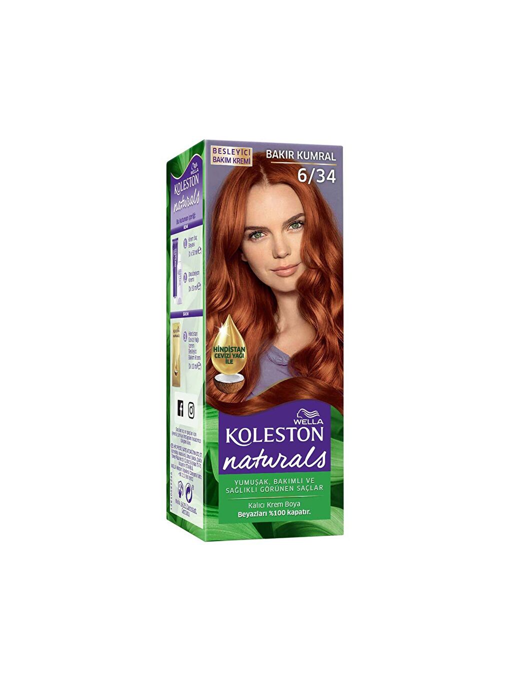 Wella Koleston Naturals Saç Boyası 6/34 Bakır Kumral - 1