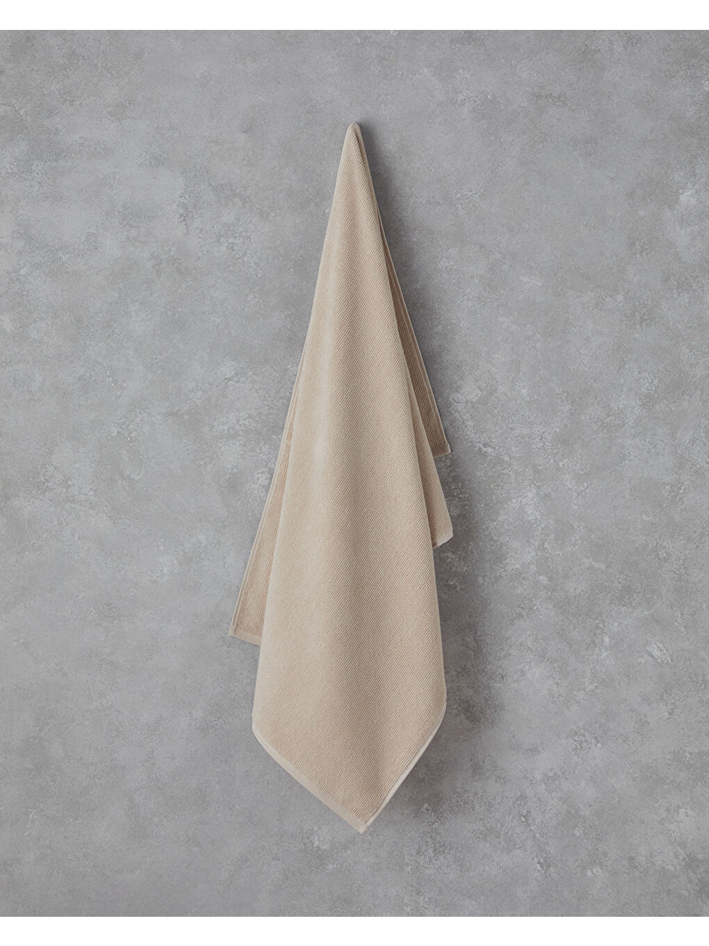 Fluffy Pamuk Plus Pamuklu Banyo Havlusu 70x140 cm Bej