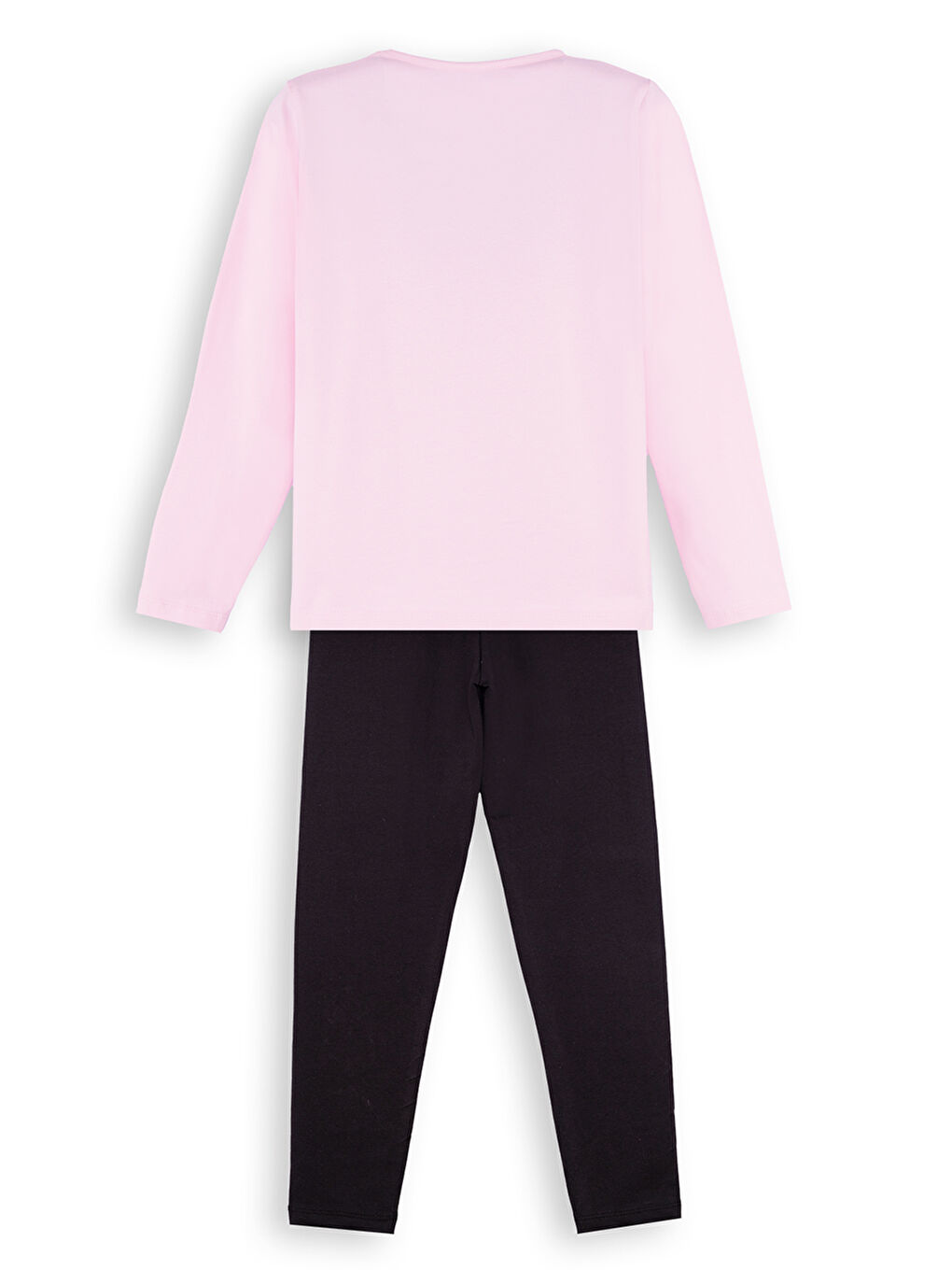 Pembe Puanlı Tavşan Kız Çocuk T-shirt Tayt Takım-3