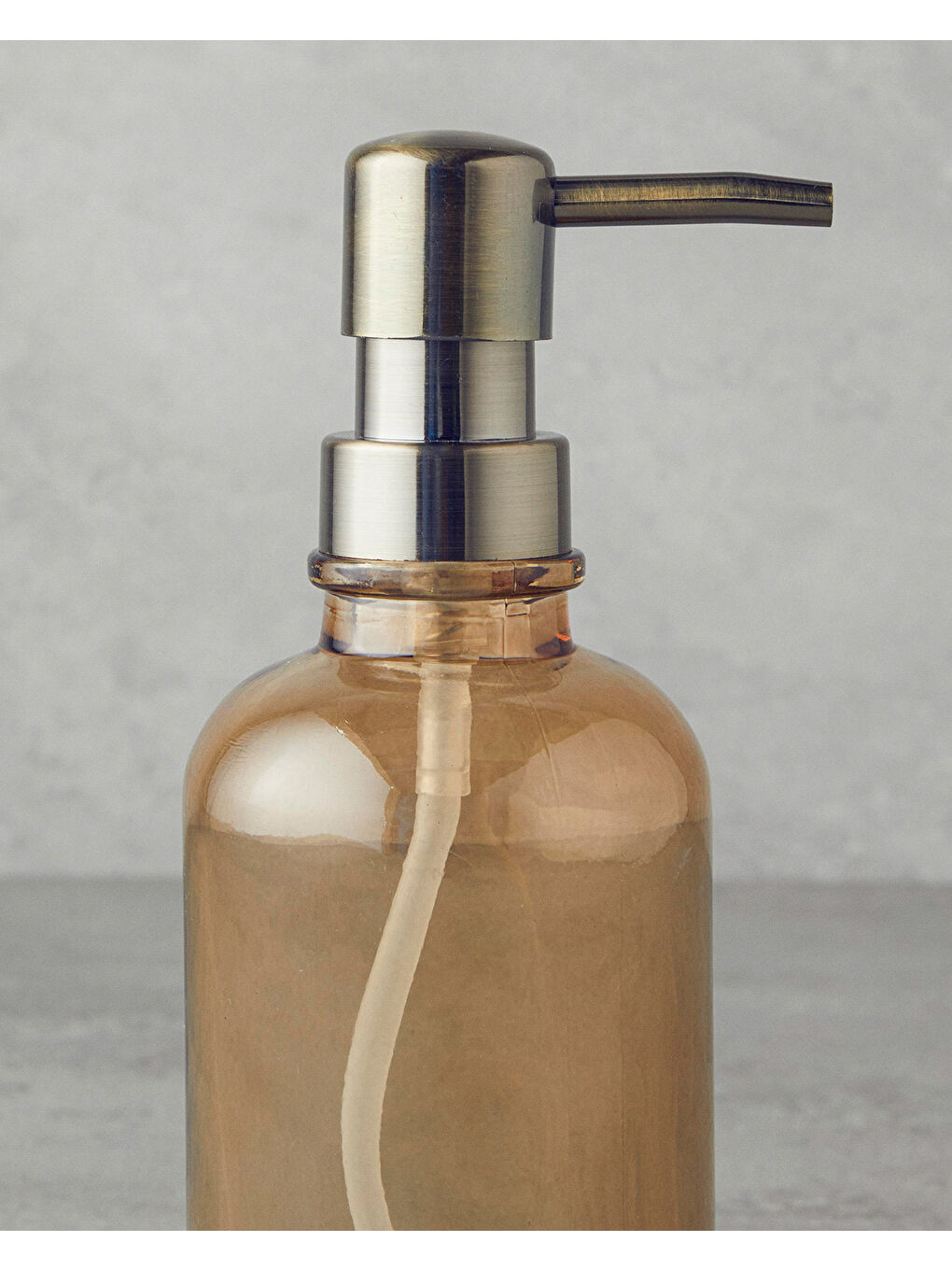 Sarı Rustic Cam Banyo Sıvı Sabunluk Amber-1