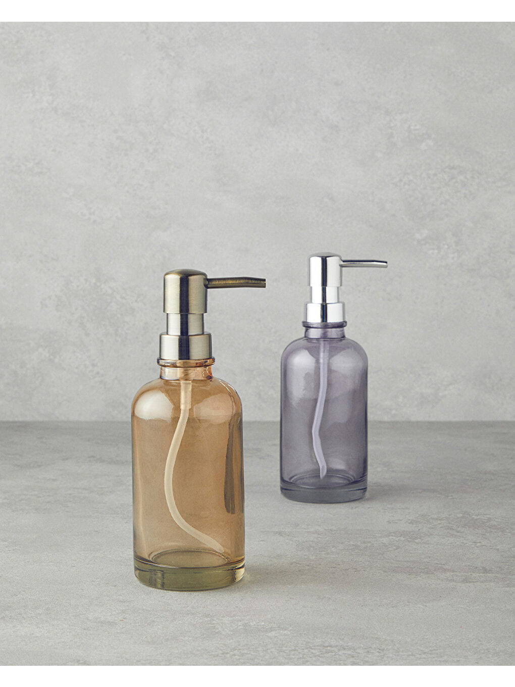 Sarı Rustic Cam Banyo Sıvı Sabunluk Amber-2