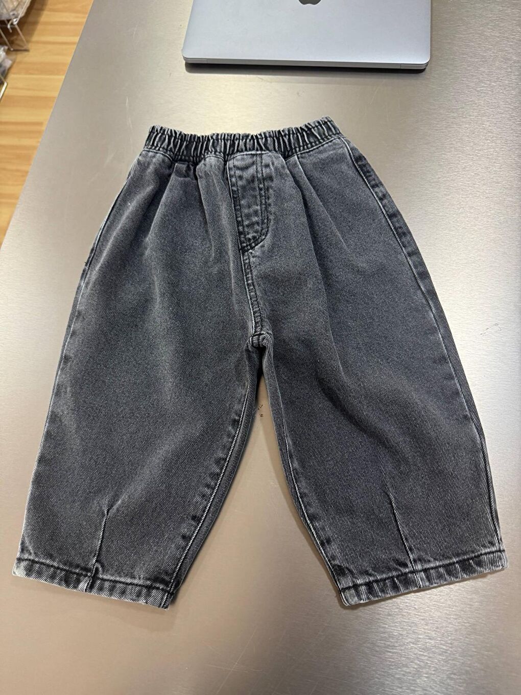 Erkek Çocuk Pamuklu Antrasit Lastikli Pantolon-2