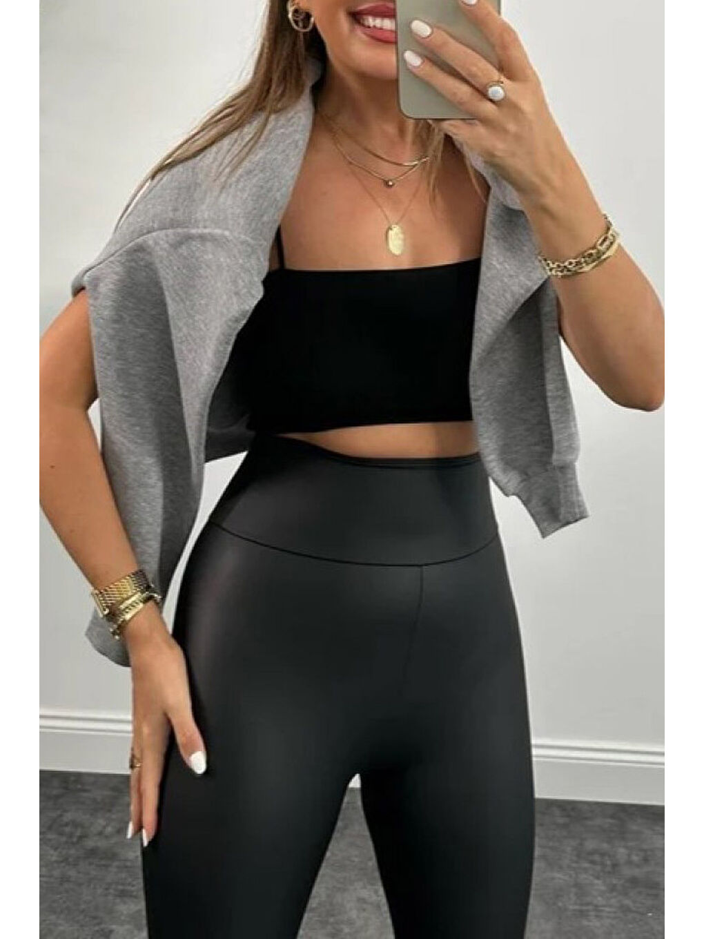 Deri Tayt D1 Siyah - 26726-3