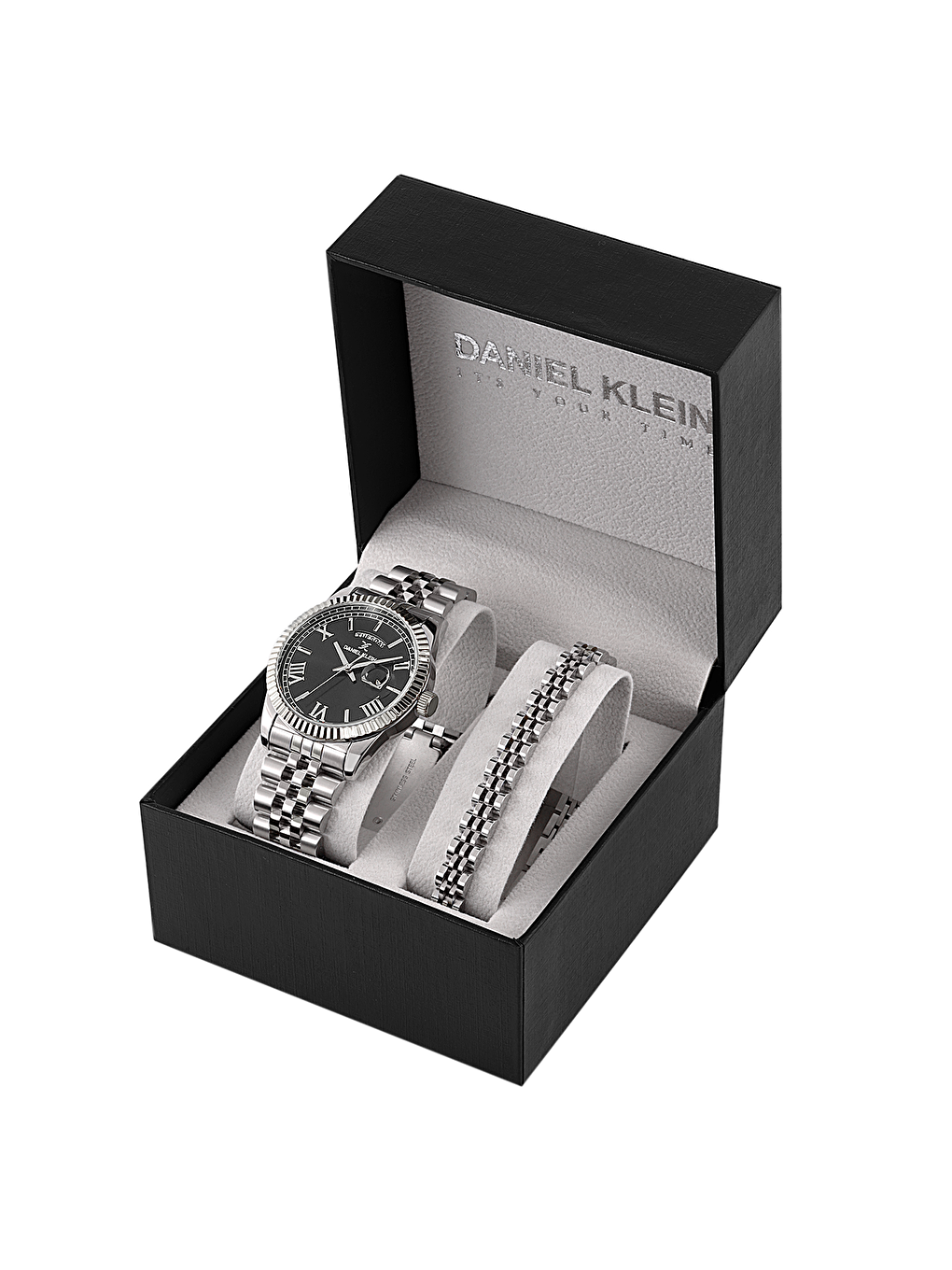 Gri Orijinal 3 Atm Su Geçirmez 2 Yıl Garantili DKE.1.10887-2 Gift Set Erkek Kol Saati