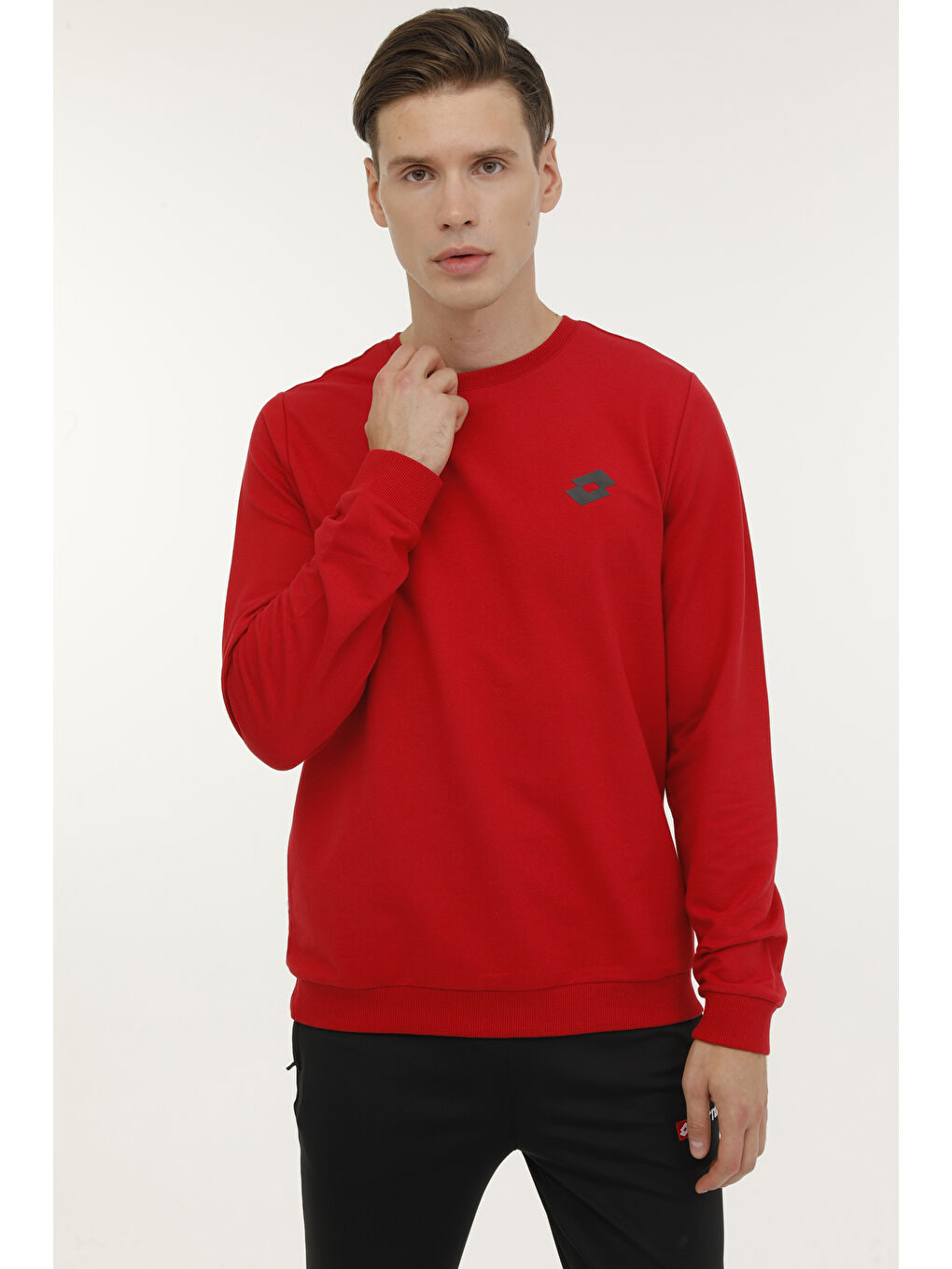 LOTTO Kırmızı M-WATTS C NECK SWT 3PR Kırmızı Erkek Sweatshirt