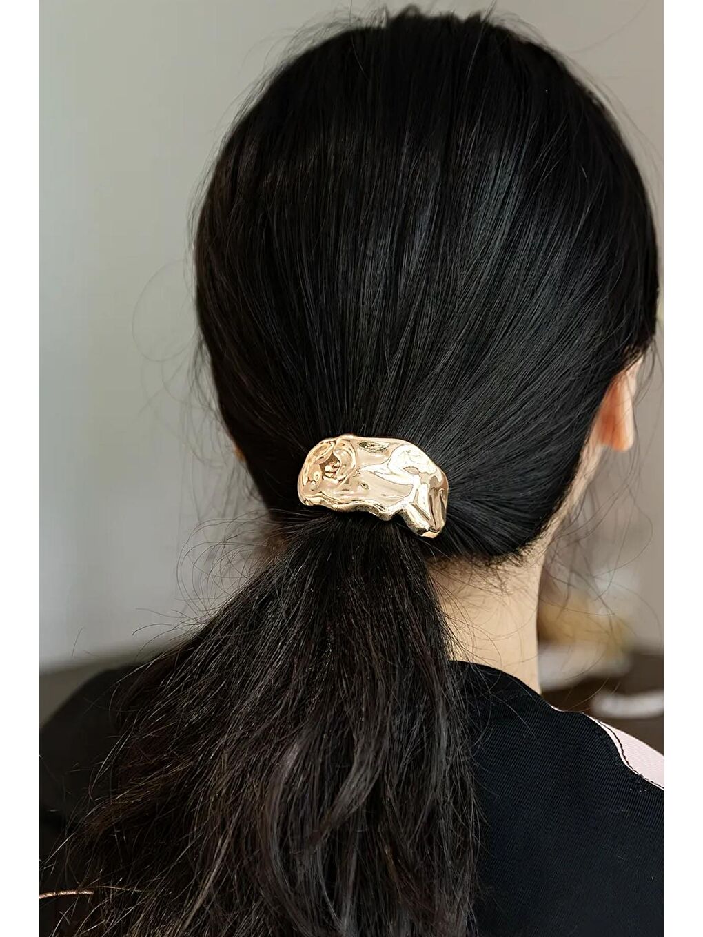 Sarı Dövme Dokulu At Kuyruğu Tokası-2