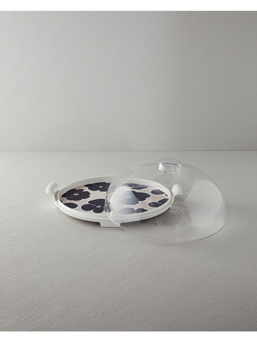 Boheme Melamin Kek Fanusu Siyah-1