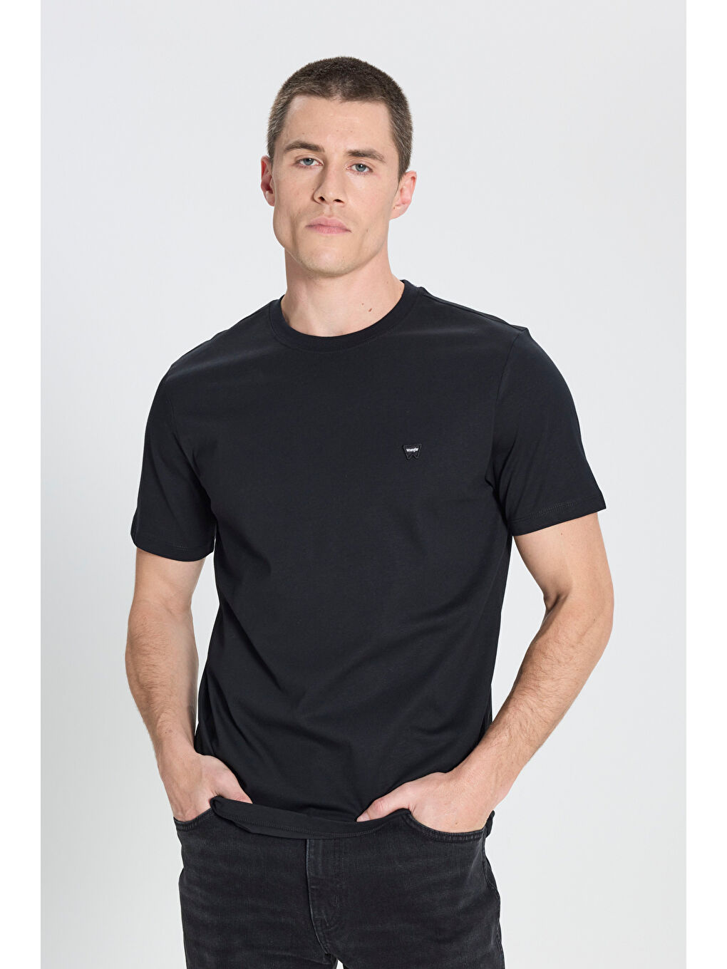 Regular Fit Normal Kesim Bisiklet Yaka %100 Pamuk Siyah Tişört