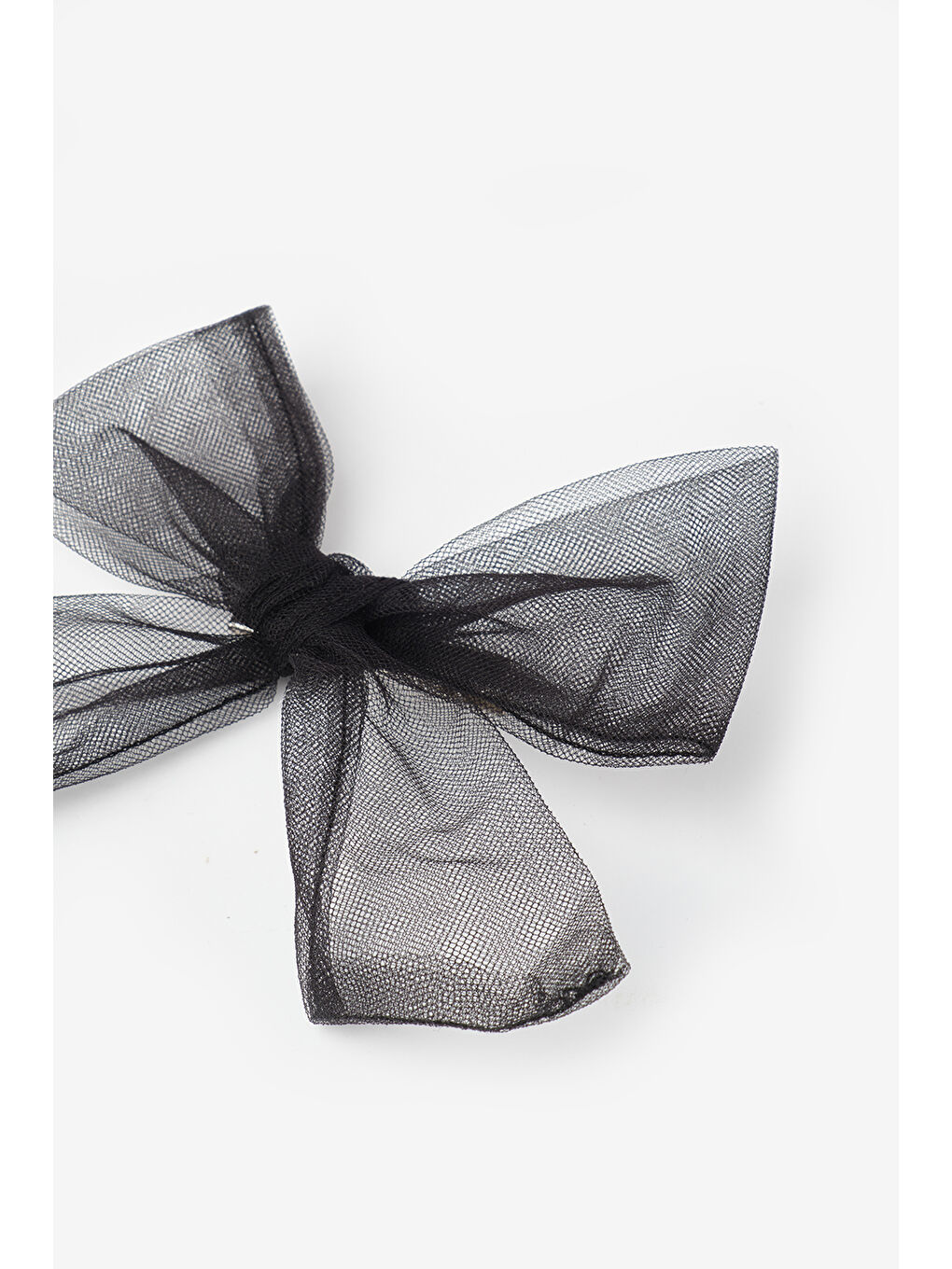 Siyah Bağlama Tül Fiyonk Kız Çocuk Klips Toka-1