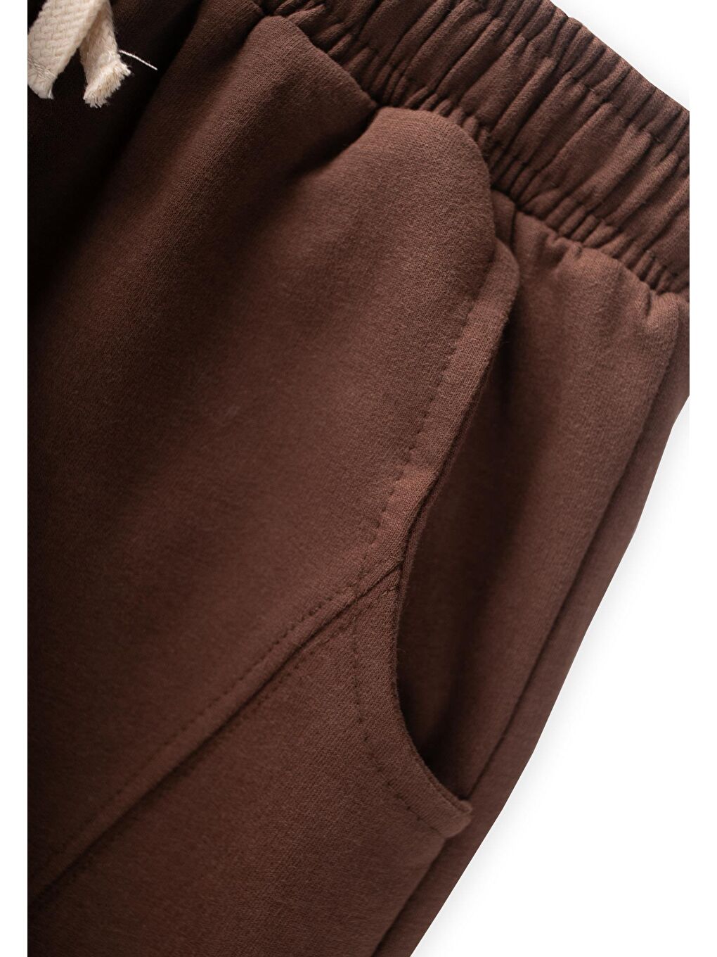 Kahverengi Paçalı Eşofman 2-8 Yaş Kahve-2