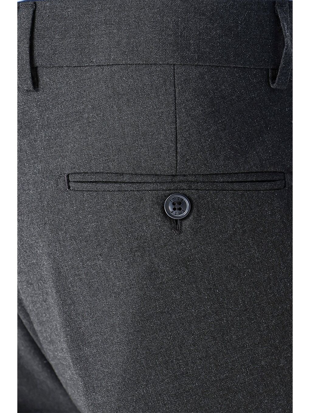 Koyu Antrasit Esnek Yandan Cepli Slim Fit Classic Erkek Pantolon 1003235122-5
