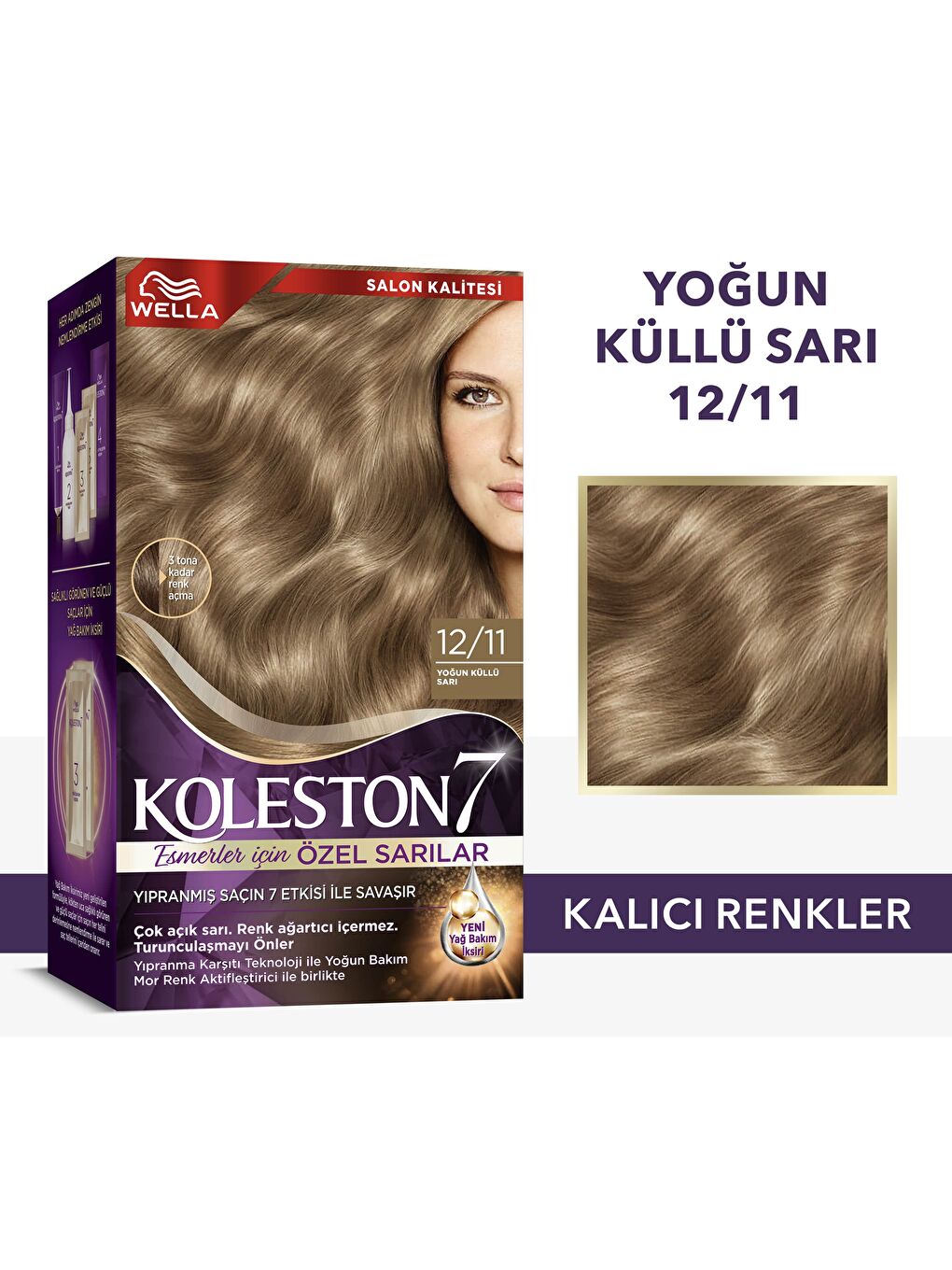 Wella Renksiz Koleston Supreme Kit 12/11 Yoğun Küllü Sarı *18 - 1