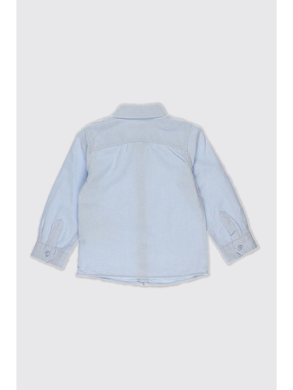 Erkek Bebek Basic Mavi Oxford Gömlek-1