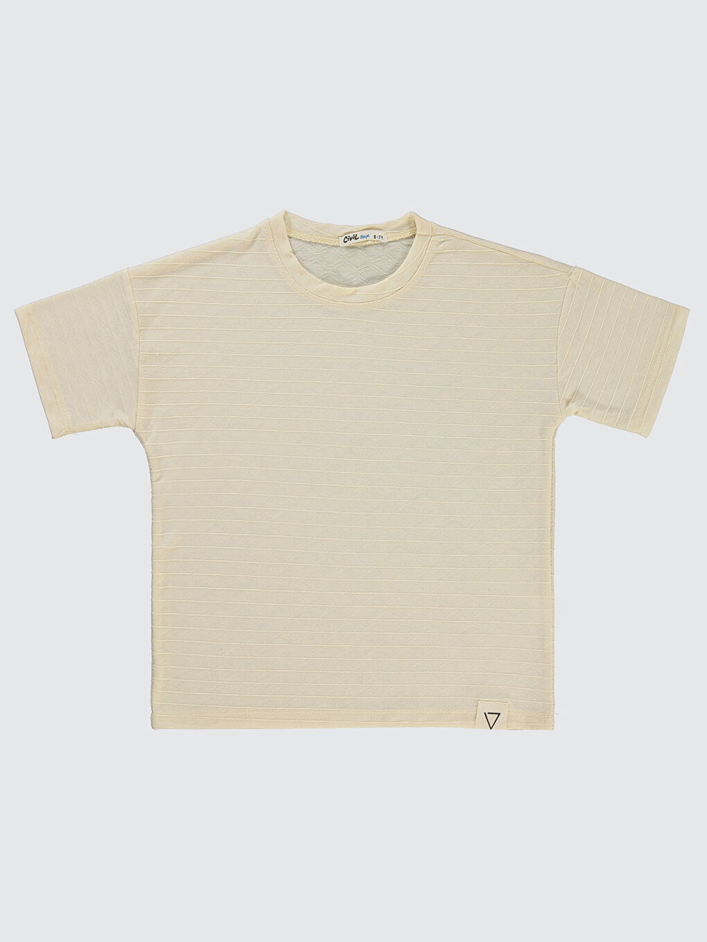 Bej Boys Erkek Çocuk Tişört 6-9 Yaş FilDişi-2
