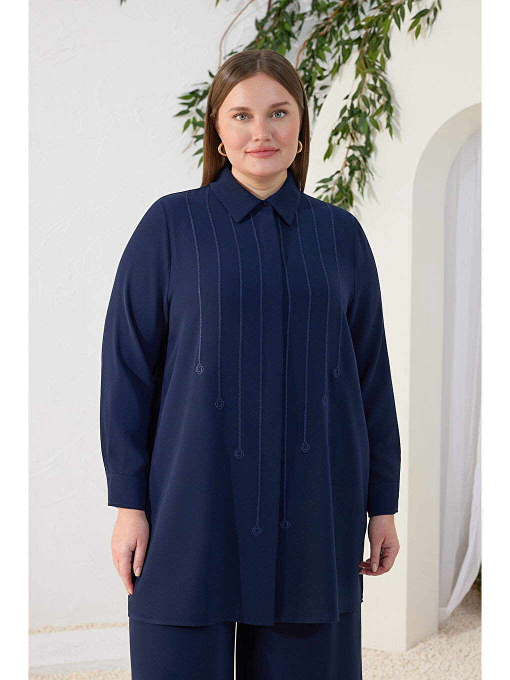 Lacivert Nakışlı Takım-1