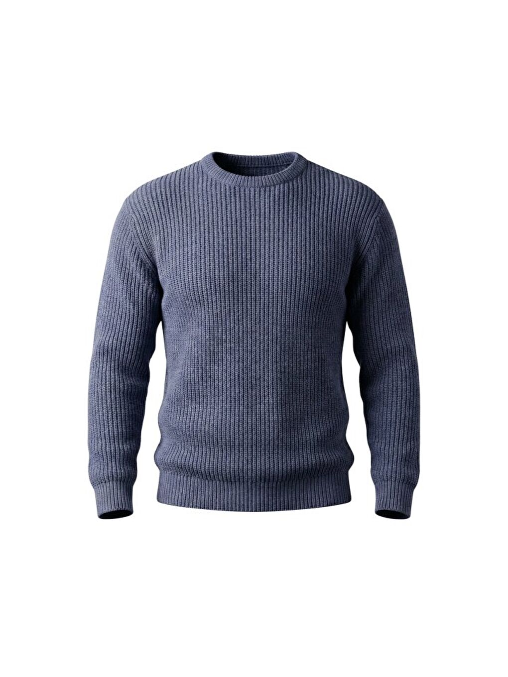 Antrasit Erkek Bisiklet Yaka Örme Kazak-1