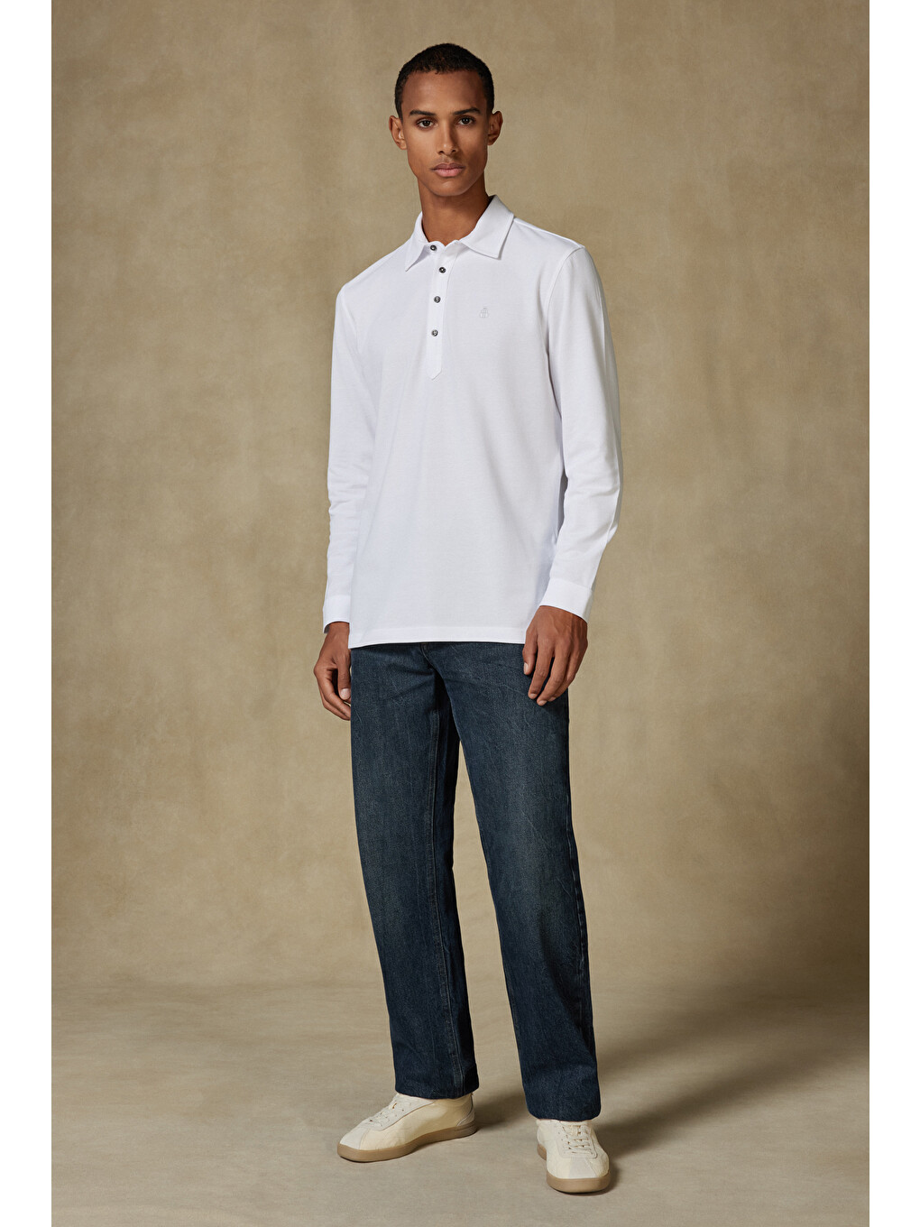 Castle Pike Pamuklu Comfort Fit Beyaz Polo Yaka Erkek Düz Polo Shirt-2