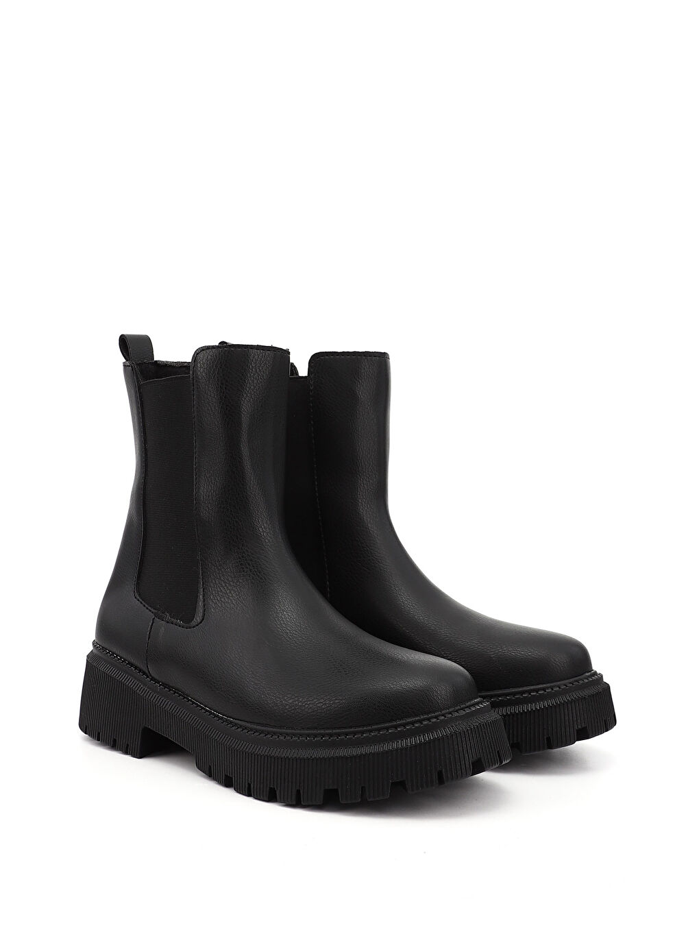 Mor Kadın ZÜMRÜT-SİYAH Kalın Topuklu Chelsea Bot-1