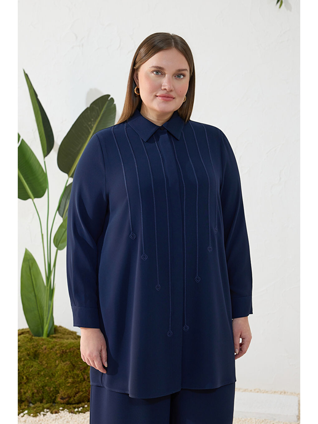 Lacivert Nakışlı Takım-2