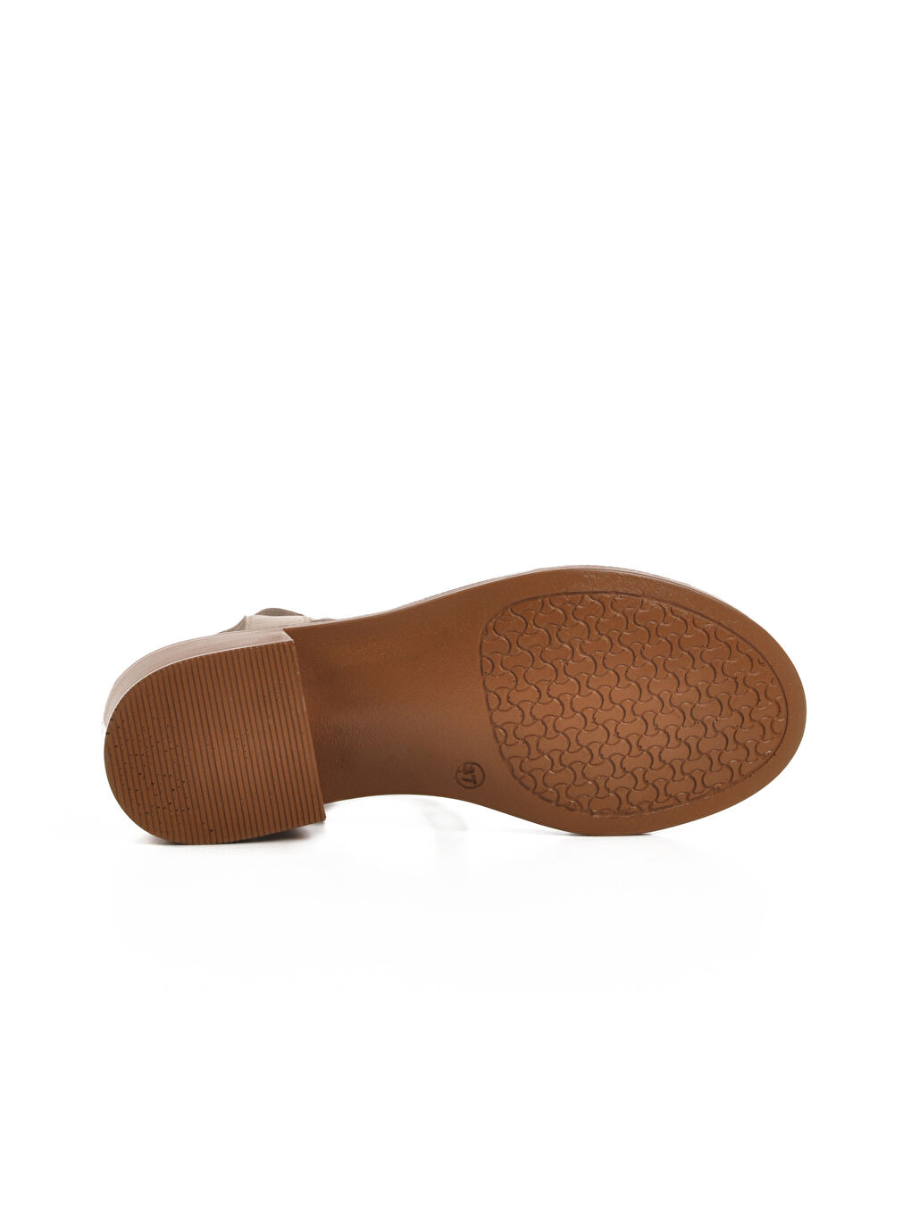 Gri Gümüş Hakiki Deri Kadın Topuklu Sandalet 25020310Y Z-4