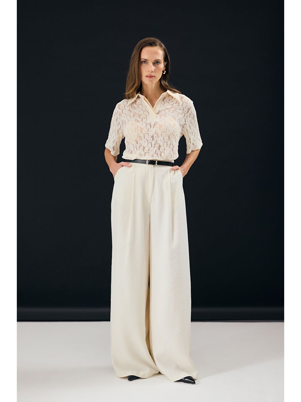 Bej Dina Pantolon - Taş-2