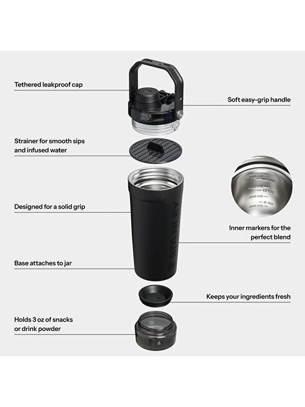 Siyah Shaker The Vitalize 0.59L / 20oz-2