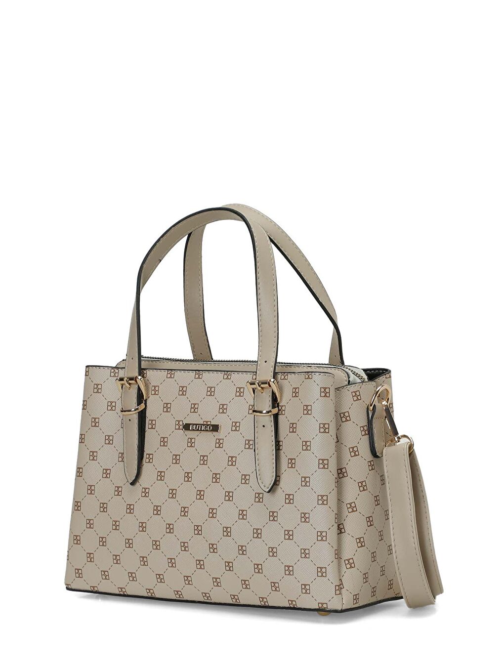 Sarı MNG MINI BOLMELI EL 6FX DORE Kadın El Çantası-1