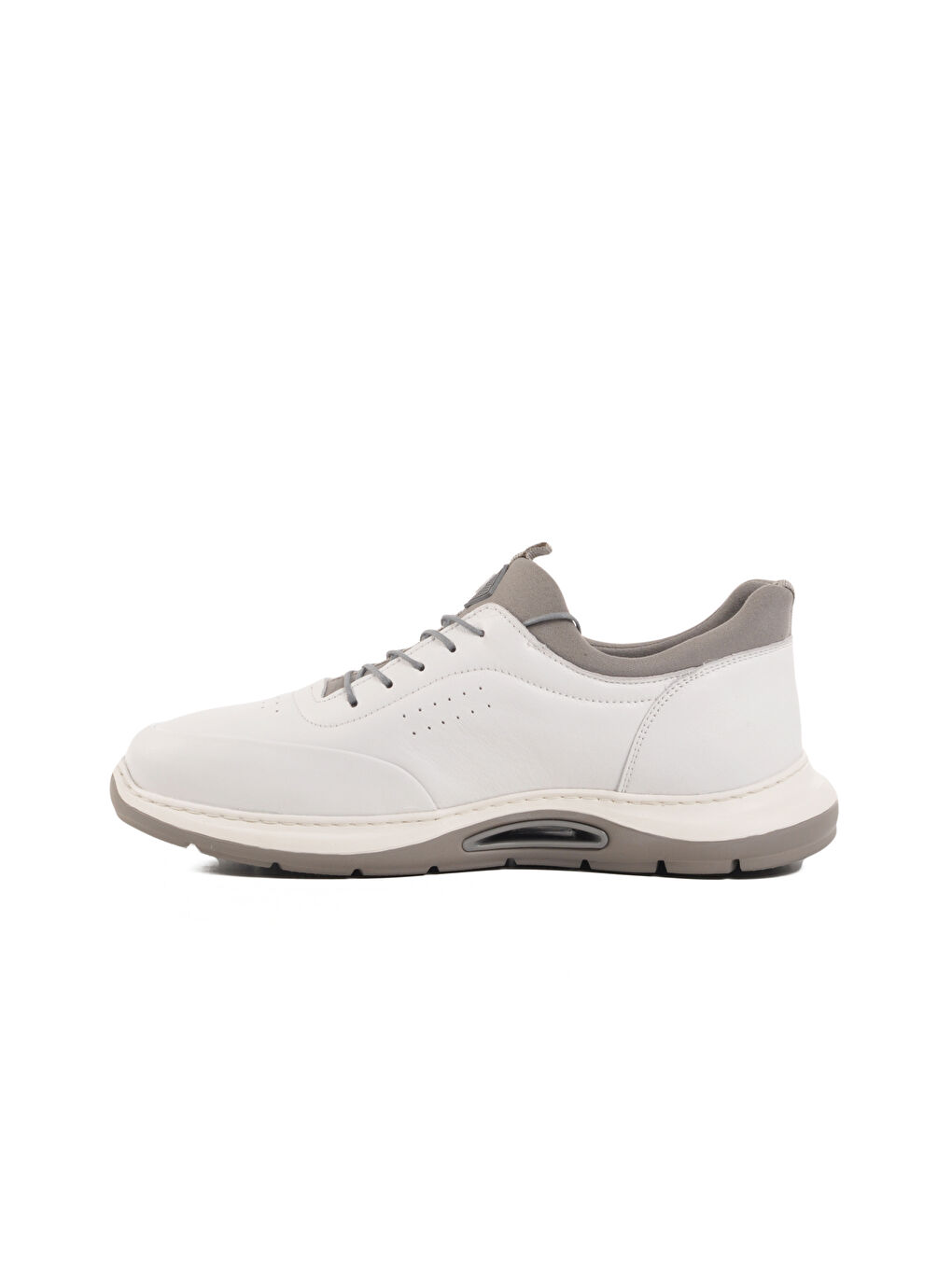 Beyaz Hakiki Deri Erkek Casual Ayakkabı 5Y2844-8225 M-1