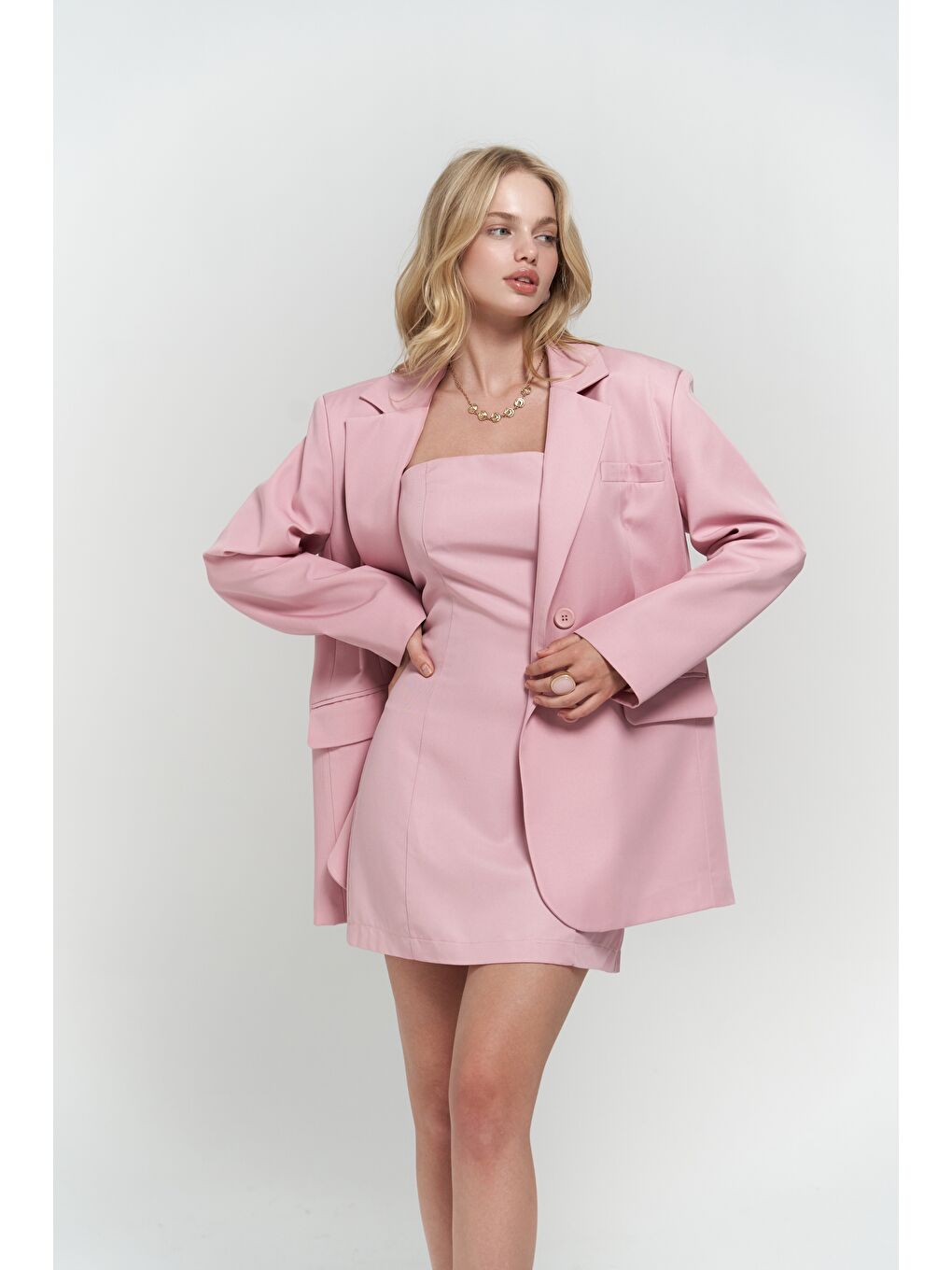 Clara Pembe Blazer