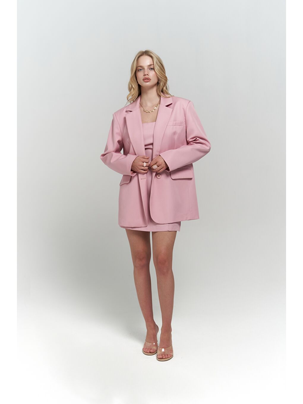 Clara Pembe Blazer-1