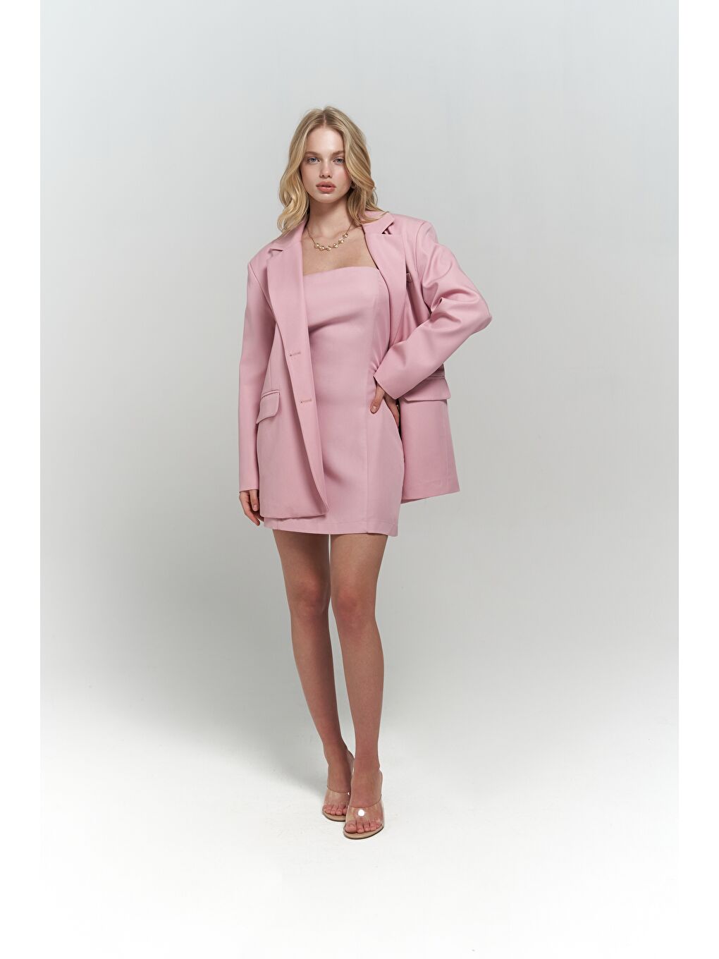 Clara Pembe Blazer-2